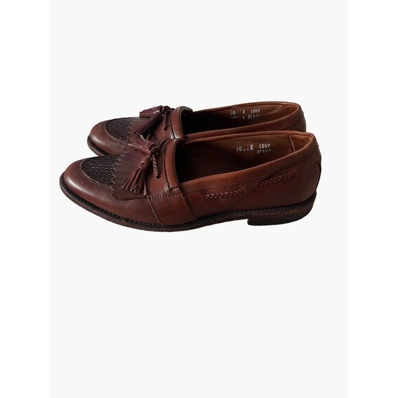 Allen Edmonds Cody LeatherTassel Kiltie Weave Loafers Men's Size 10 Brown - Picture 8 of 10